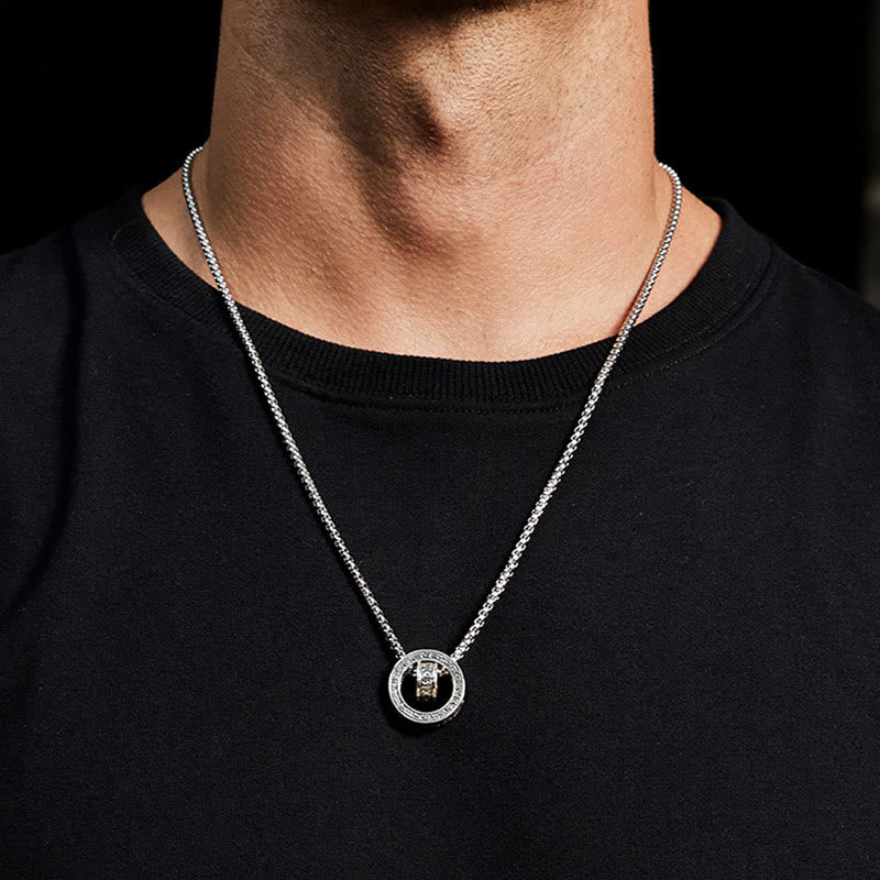 Buddha Stones tibetano Om Mani Padme Hum tallado paz pureza cadena collar colgante - image 12