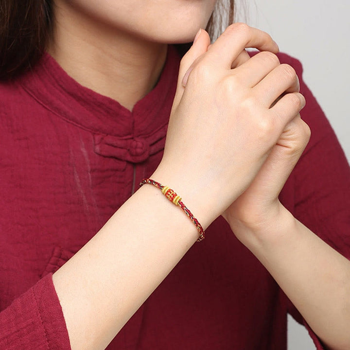 Pulsera trenzada de la suerte con nudo King Kong y cuerda colorida hecha a mano con Buddha Stones - image 9