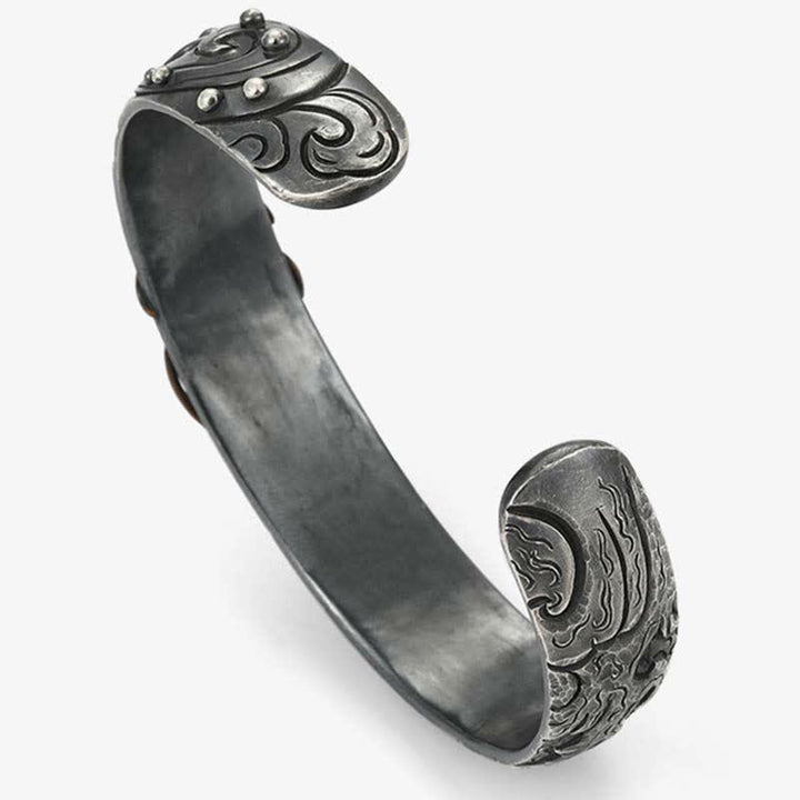 Brazalete de plata de ley 999, oro 990, pez Koi, suerte, riqueza, éxito