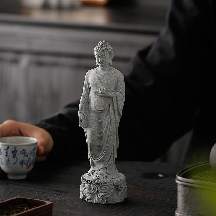 Buddha Stones Meditación Buda Nubes Auspiciosas Diseño Serenidad Decoración del Hogar