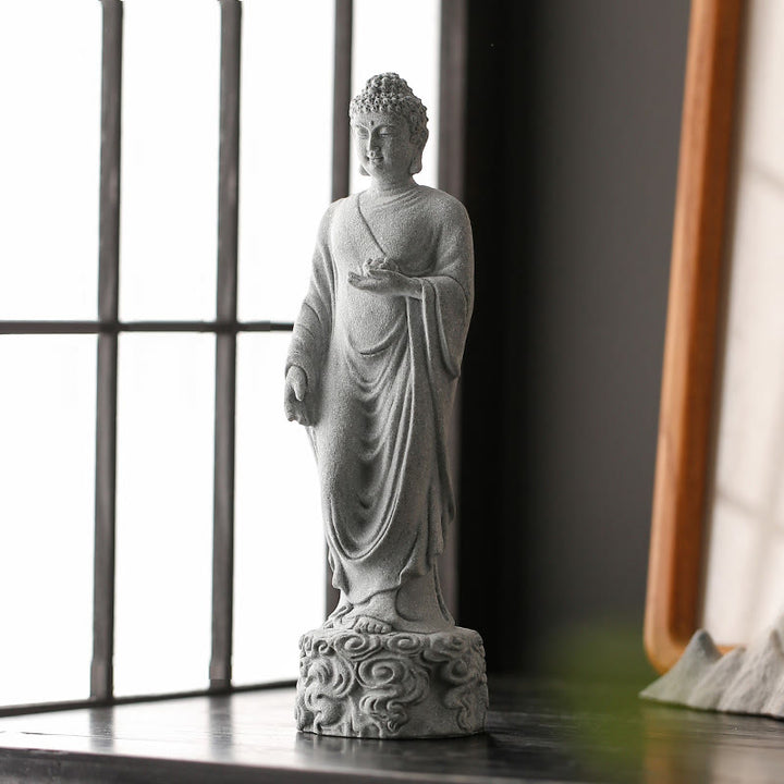 Buddha Stones Meditación Buda Nubes Auspiciosas Diseño Serenidad Decoración del Hogar