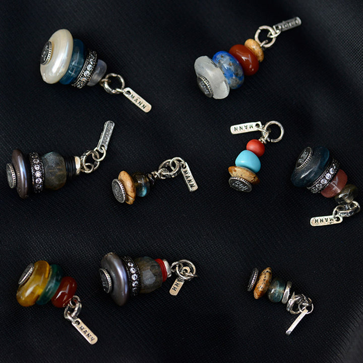 Collar con Buddha Stones Zen Cairn Labradorita con varios cristales - image 5