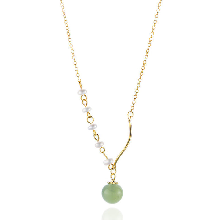 Piedras de BudaColgante de collar de cuentas de suerte de perlas de jade natural de Hetian