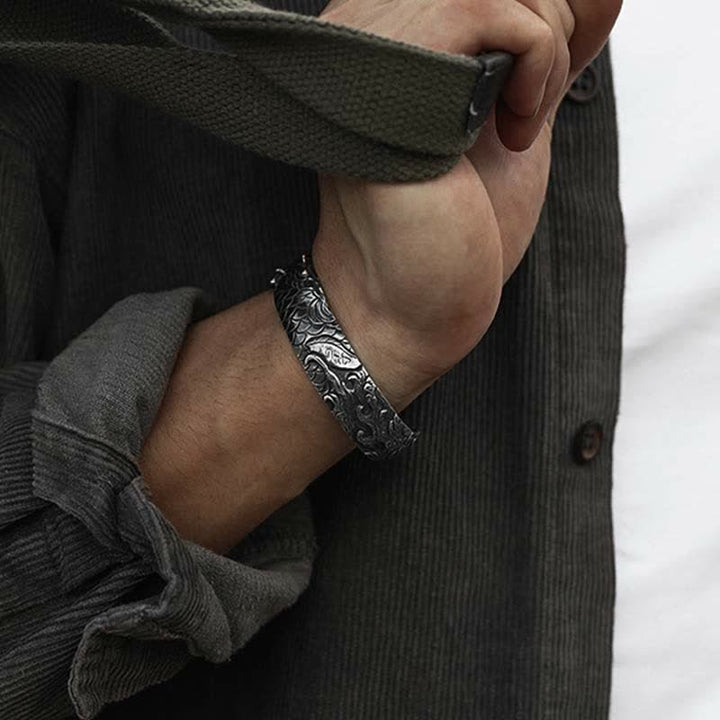 Brazalete de plata de ley 999, oro 990, pez Koi, suerte, riqueza, éxito