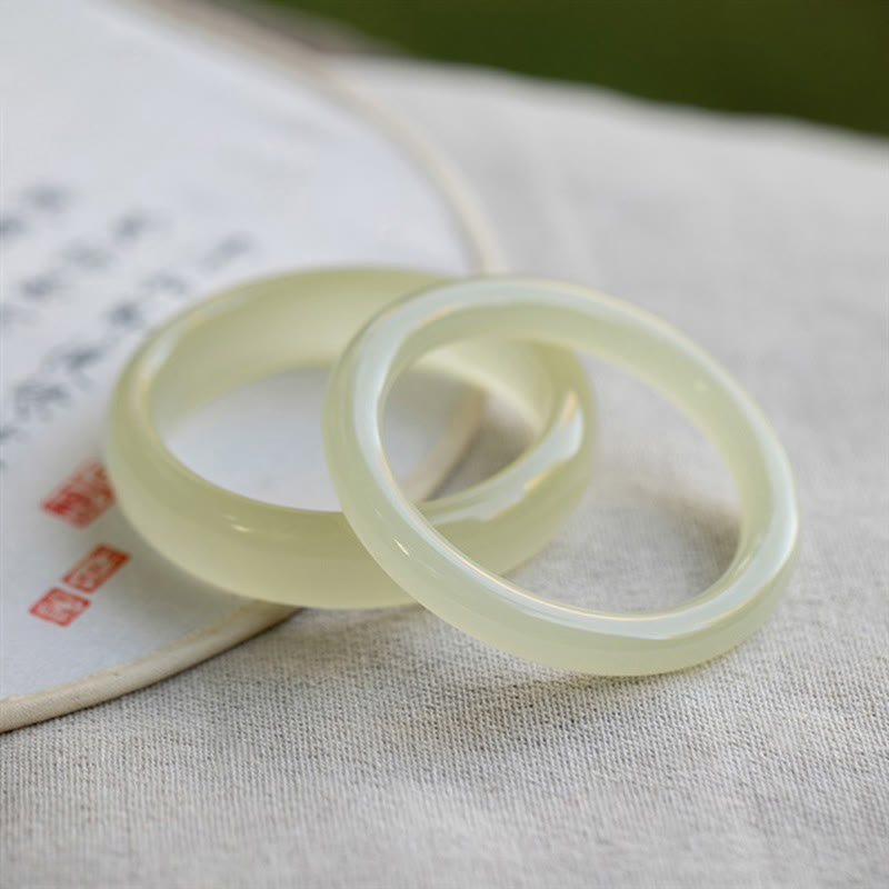 Buddha Stones, brazalete de abundancia de Jade Natural de Afganistán