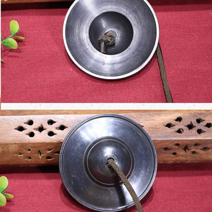 Campana tibetana Tingsha de cobre, decoración de la suerte con bolsa
