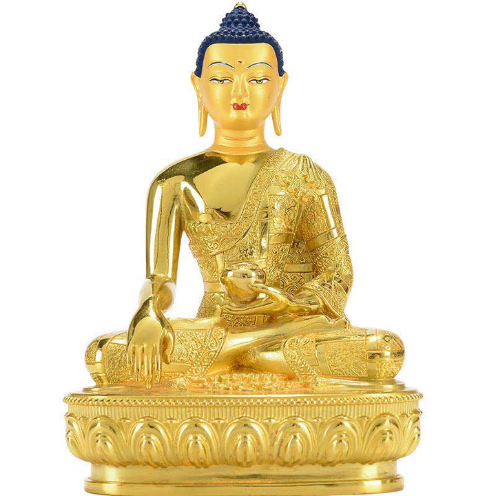 Figura de Buda Shakyamuni, estatua de cobre de iluminación, decoración para el hogar