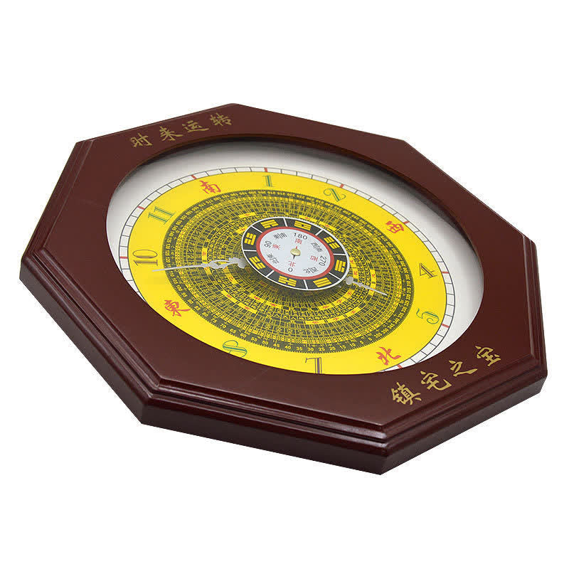 Reloj de pared con mapa de energía de equilibrio de mapa Feng Shui Bagua