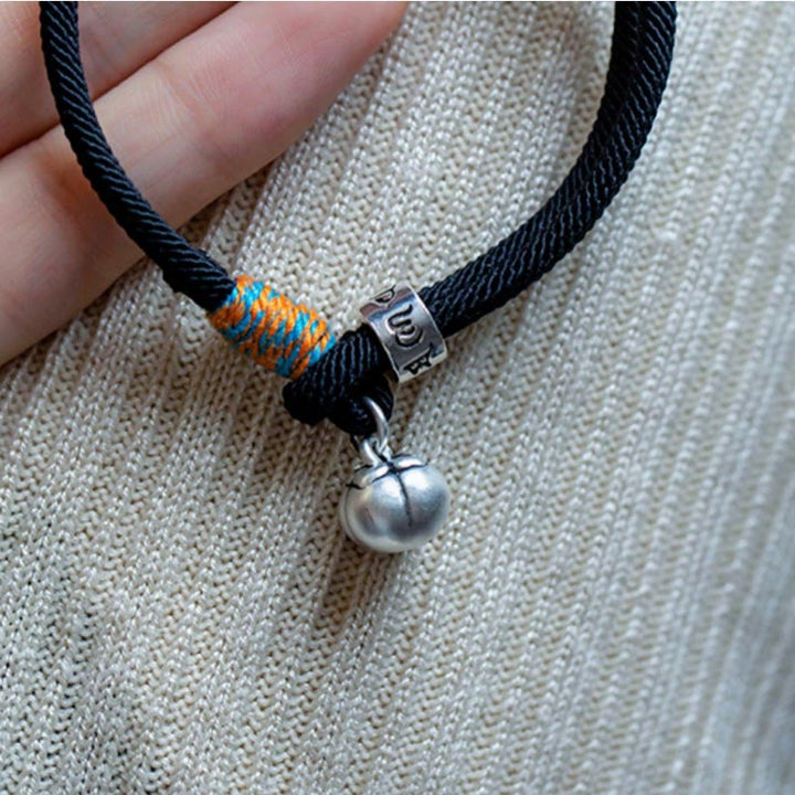 Pulsera trenzada de plata de ley 925 con Buddha Stones, Om Mani Padme Hum tibetano hecho a mano, amuleto de caqui, protección de la suerte