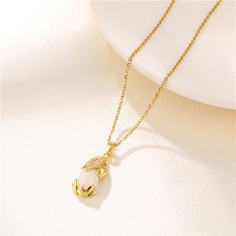 Collar de la fortuna de Pixiu con granate natural de Buddha Stones - Jade blanco - image 9