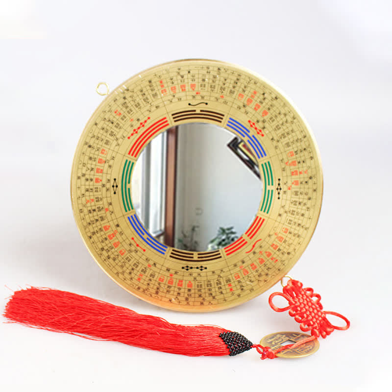 Mapa Feng Shui Bagua Moneda de cobre Equilibrio anudado chino Mapa de energía
