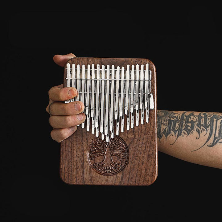 Kalimba Piano de pulgar de 34 teclas Diseño de árbol de la vida Piano de marimba de dedo portátil