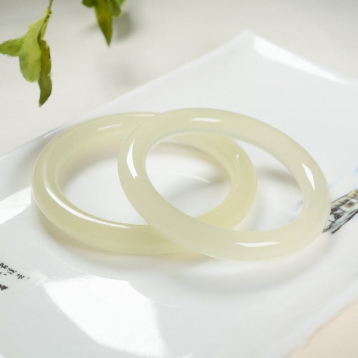 Buddha Stones, brazalete de abundancia de Jade Natural de Afganistán