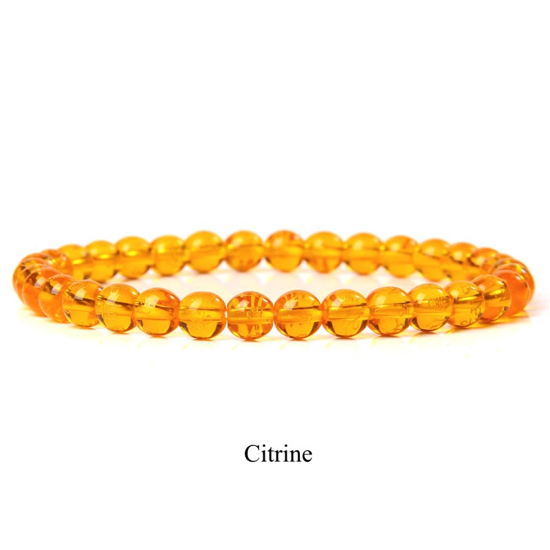 Pulsera de cuentas curativas de cuarzo con piedra natural de piedras de Buddha Stones - 8 mm - Citrino - image 64