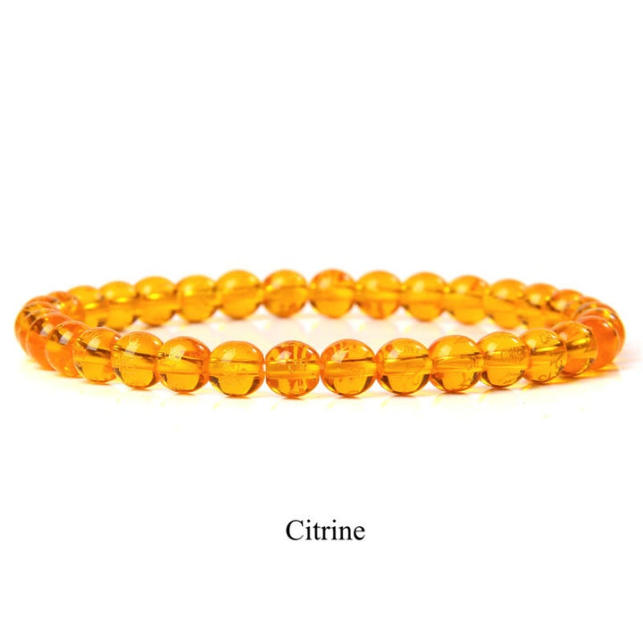 Pulsera de cuentas curativas de cuarzo con piedra natural de piedras de Buddha Stones - 8 mm - Citrino - image 64