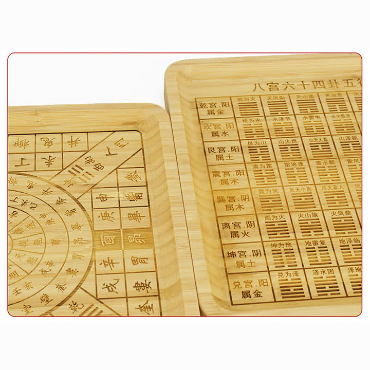 Mapa de Bagua de Bambú Feng Shui Mapa de Energía de Armonía