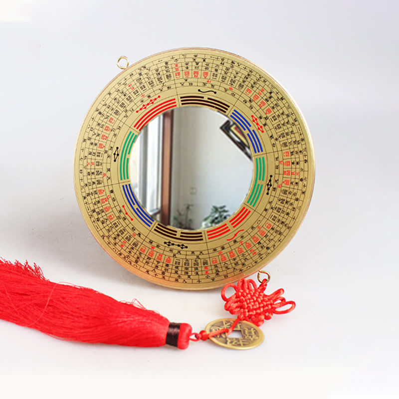 Mapa Feng Shui Bagua Moneda de cobre Equilibrio anudado chino Mapa de energía