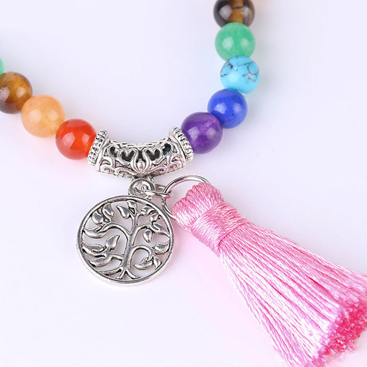 Pulsera curativa de lazulita de cristal azul Rodonita con 108 cuentas Mala de Buddha Stones