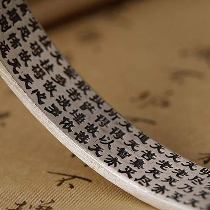 Pulsera de plata de ley 999 con Buddha Stones Om Mani Padme Hum Lotus Wisdom