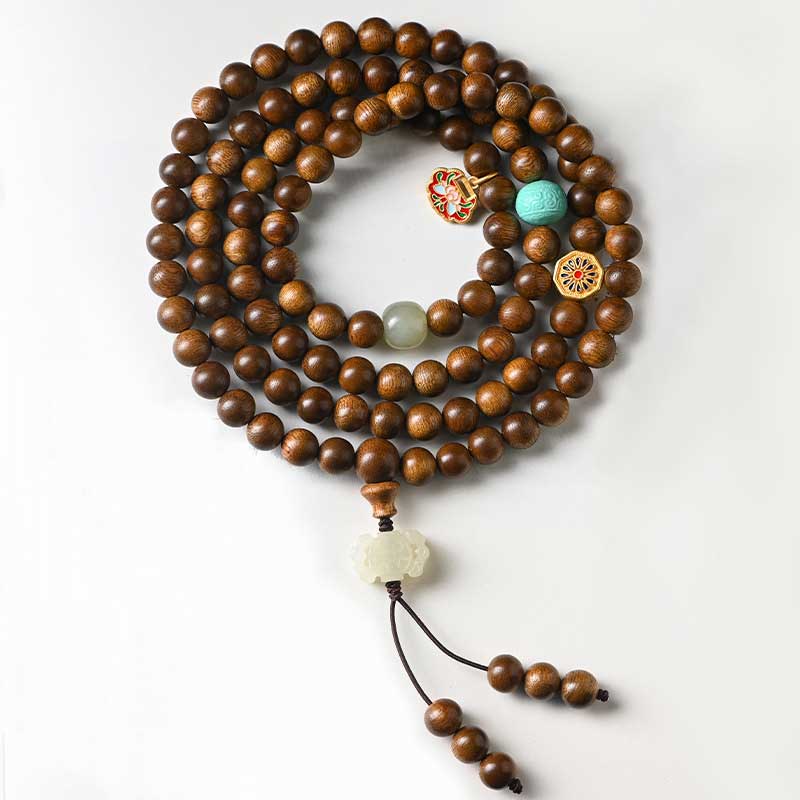 Pulsera Calma de Protección de Palosanto Tibetano Mala