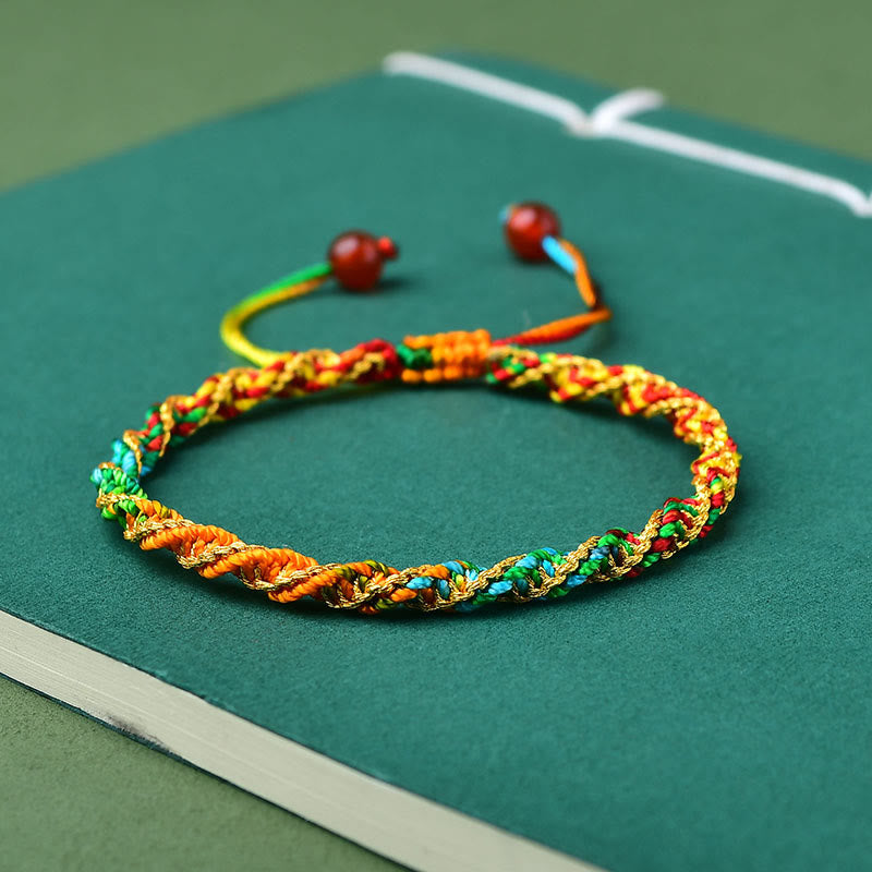 Pulsera con dijes Zongzi hecha a mano con cuerda colorida y Buddha Stones