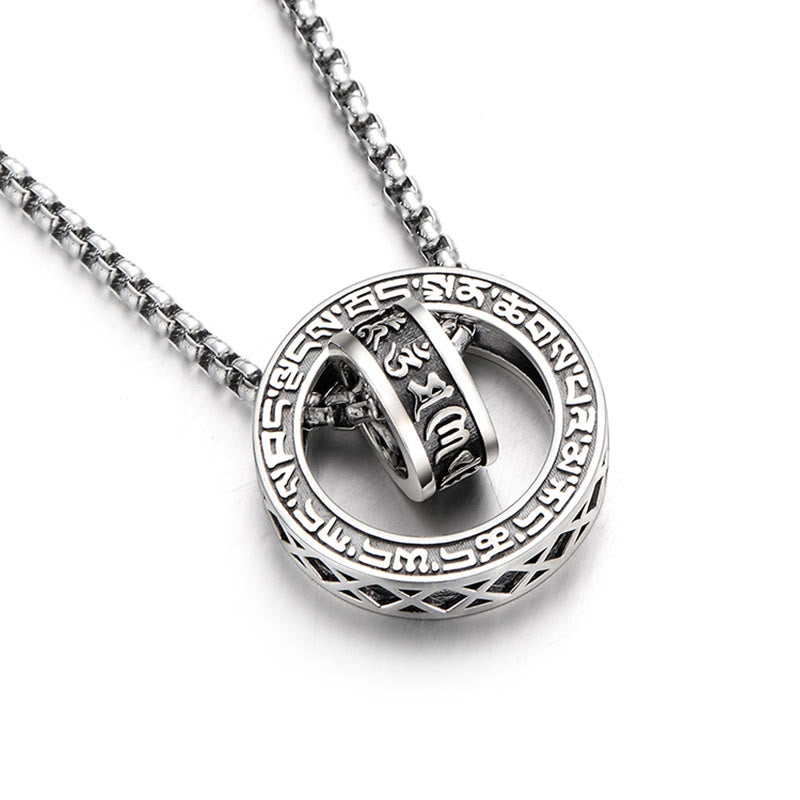 Buddha Stones tibetano Om Mani Padme Hum tallado paz pureza cadena collar colgante - image 4