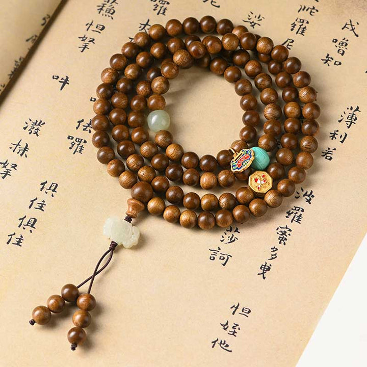 Pulsera Calma de Protección de Palosanto Tibetano Mala