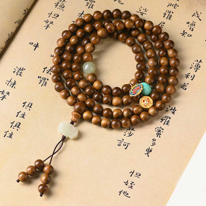 Pulsera Calma de Protección de Palosanto Tibetano Mala