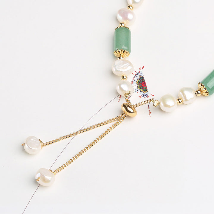 Pulsera de la Suerte con Cuentas de Cristal Rosa y Perla de Aventurina Verde con Buddha Stones