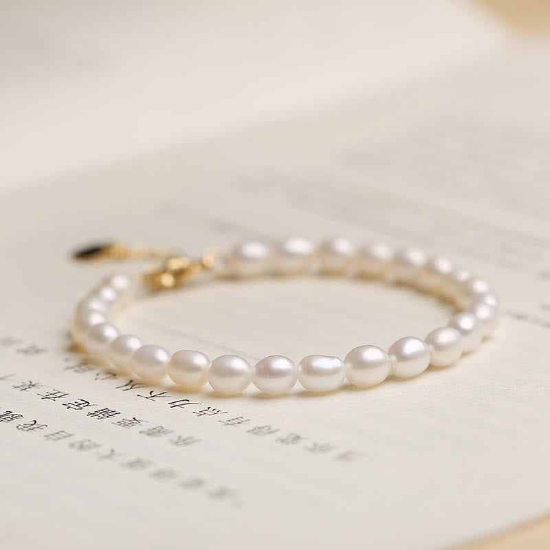 Pulsera de cuentas con dije de concha de cristal y perlas naturales chapadas en oro de 14 quilates con Buddha Stones