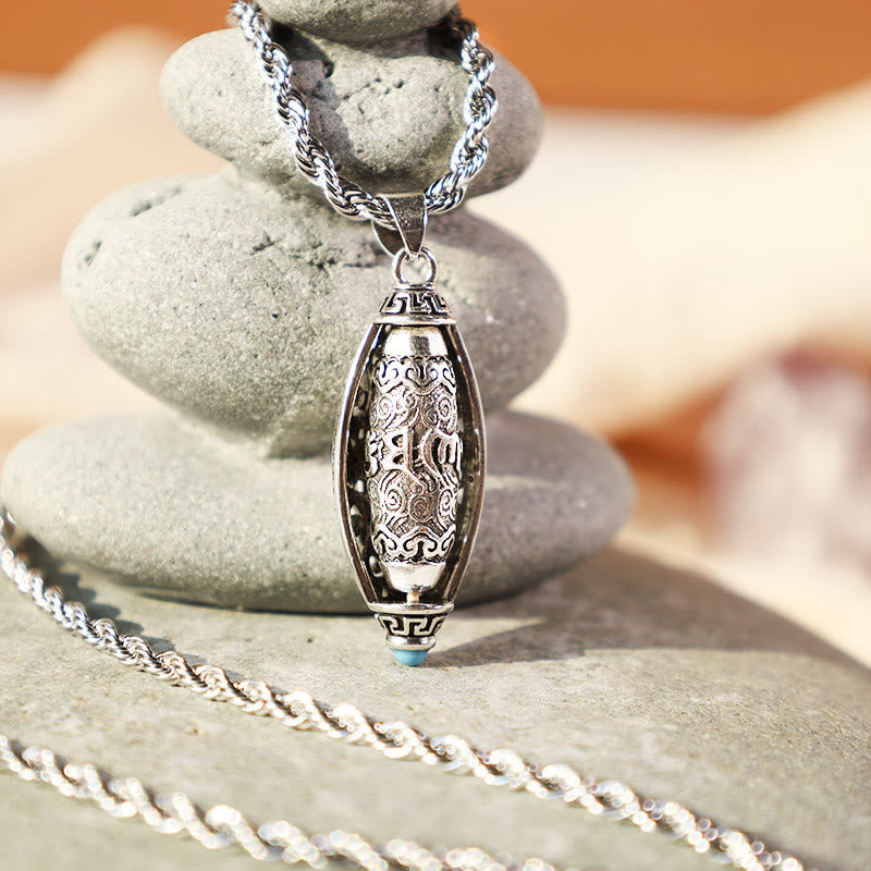 Collar de protección con Buddha Stones Tibet Om Mani Padme Hum, colgante giratorio - image 3