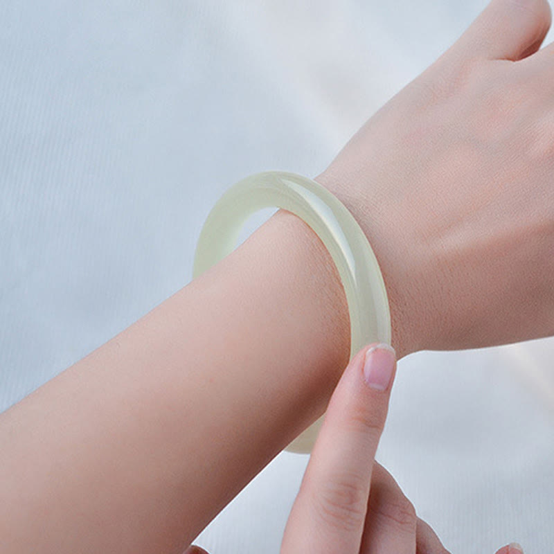 Buddha Stones, brazalete de abundancia de Jade Natural de Afganistán