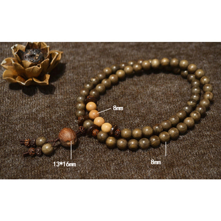 Pulsera Mala con dije de protección de sándalo tibetano