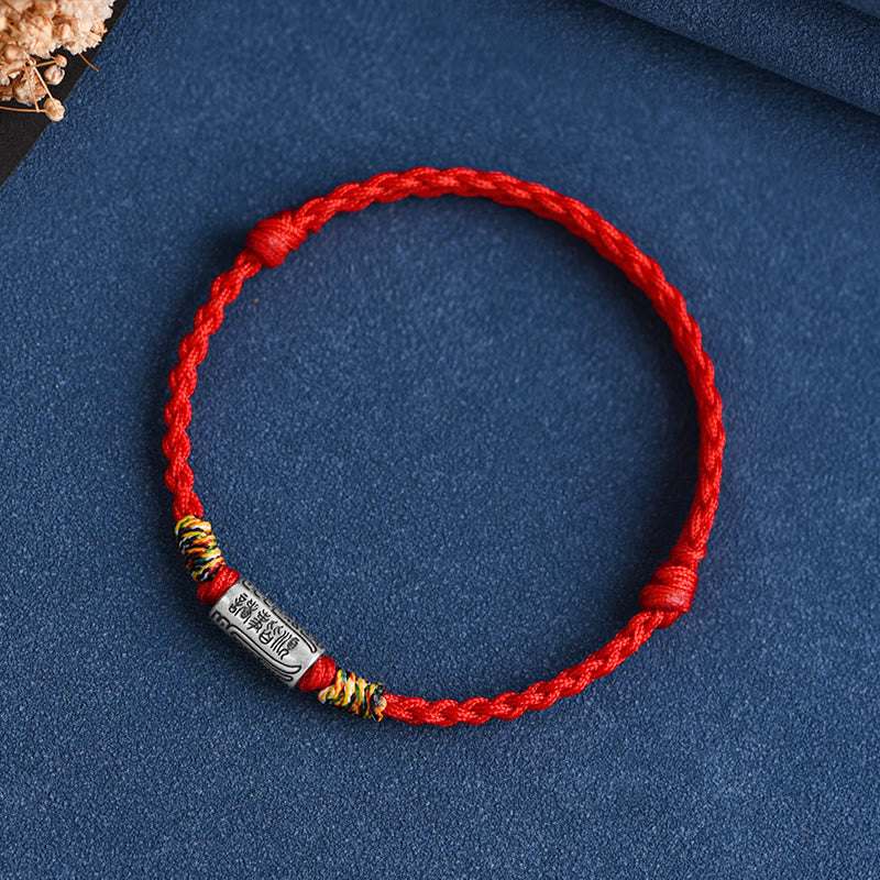 Pulsera tobillera de plata de ley 925 hecha a mano con Buddha Stones, todo va bien, diseño de protección y resistencia