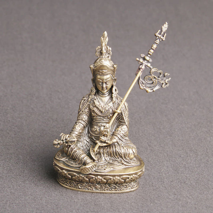 Figura de Buda Padmasambhava, estatua de cobre de serenidad, decoración del templo