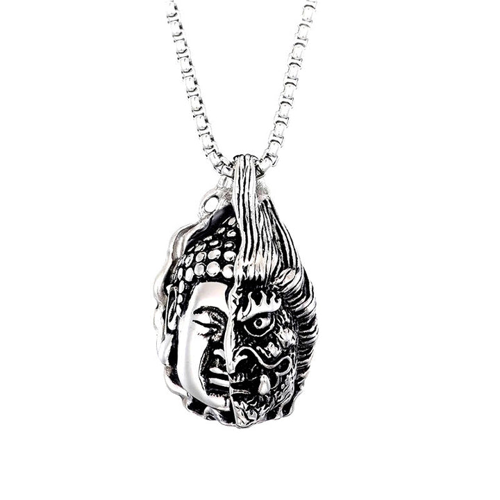 Collar Poderoso Buddha Stones Mitad Buda Mitad Diablo