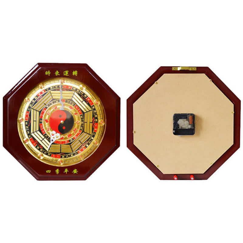 Reloj de pared con mapa de energía de equilibrio de mapa Feng Shui Bagua