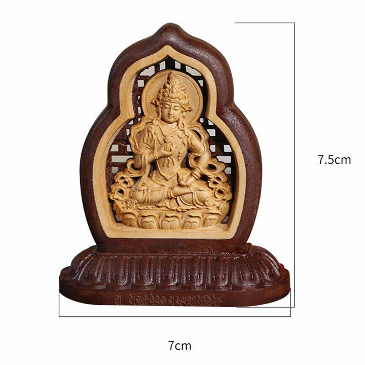 Estatua de la compasión grabada en madera de Buda Vajrasattva, decoración
