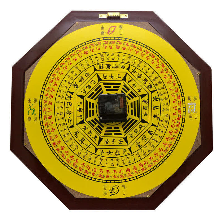 Reloj de pared con mapa de energía de equilibrio de mapa Feng Shui Bagua
