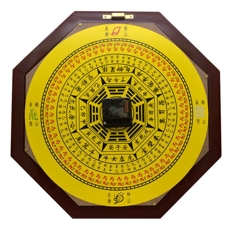 Reloj de pared con mapa de energía de equilibrio de mapa Feng Shui Bagua
