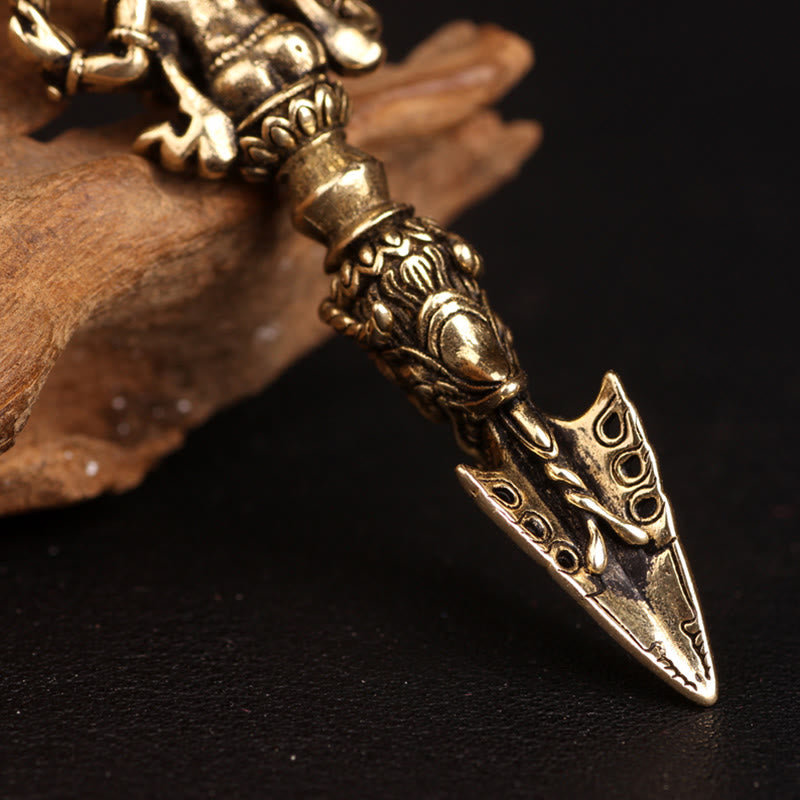 Colgante tibetano Ganesh Ganpati elefante dios de la riqueza Dorje Vajra poder espiritual - image 6