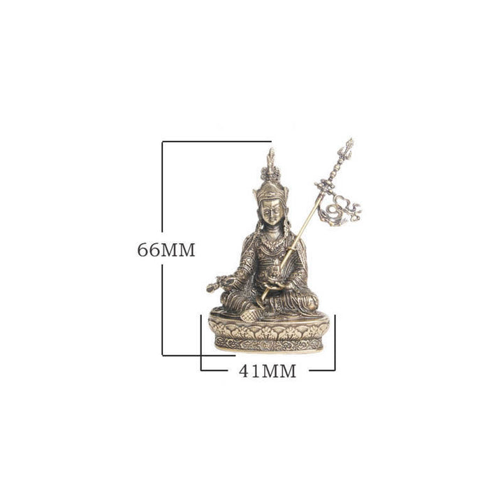 Figura de Buda Padmasambhava, estatua de cobre de serenidad, decoración del templo
