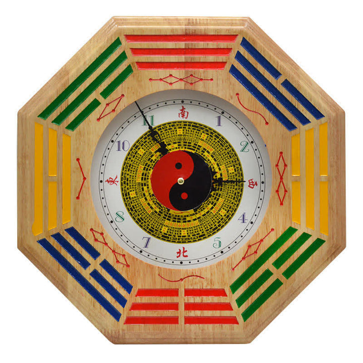 Reloj de pared con mapa de energía de equilibrio de mapa Feng Shui Bagua