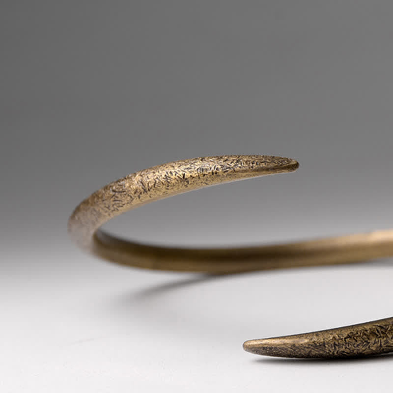 Brazalete ajustable de cobre con diseño simple de Buddha Stones