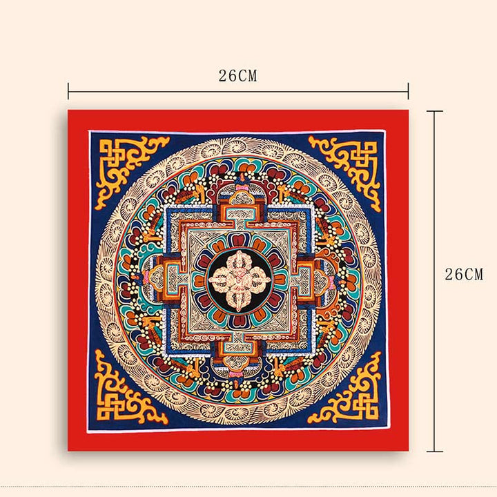 Caja ciega tibetana hecha a mano Thangka pintura bendición Thangka patrón de Color aleatorio