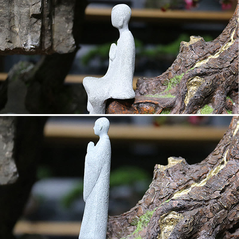 Buddha Stones Meditación Buda Monje Serenidad Decoración del Hogar