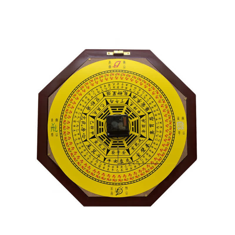 Reloj de pared con mapa de energía de equilibrio de mapa Feng Shui Bagua