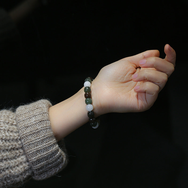 Pulsera de bendición de la suerte de jade degradado con Buddha Stones - image 9