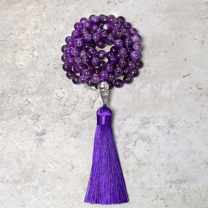 Collar tibetano de 108 cuentas Mala, collar de cuentas de oración para meditación y Yoga