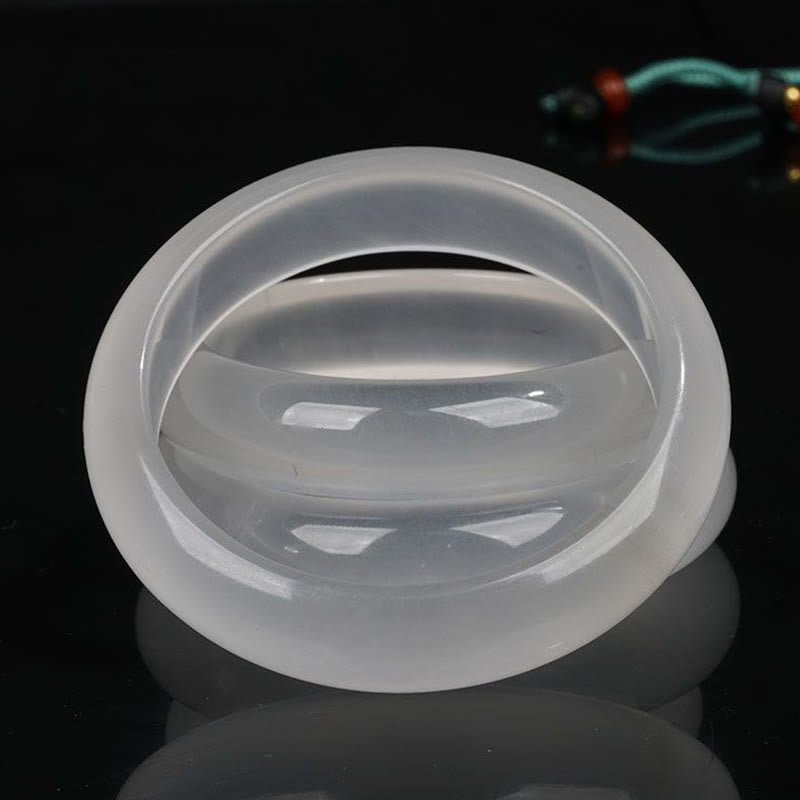 Pulsera de la suerte de la riqueza del jade de seda dorada translúcida natural de las Buddha Stones